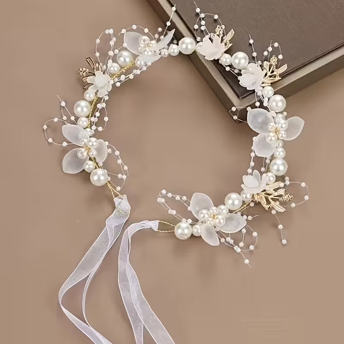 1pieza Corona de Flores para el Cabello adecuado para usar con vestidos de hadas