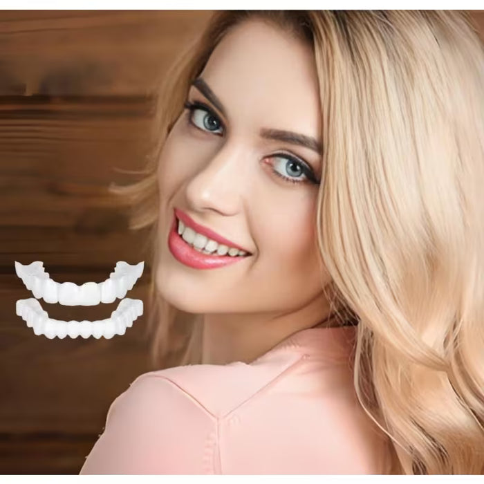 4 Pares de Dientes Superiores, Inferiores + 4 Encías Dentales para Dientes Imperfectos