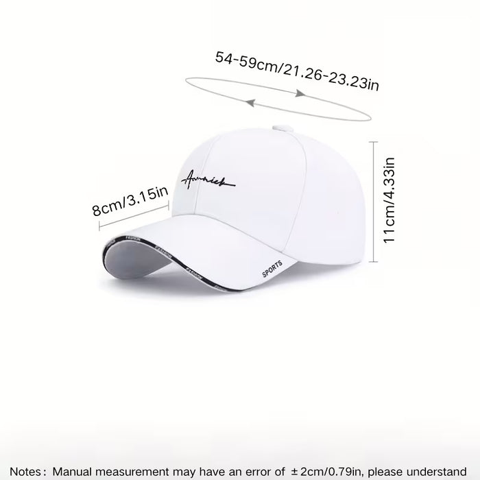 Gorra de béisbol unisex casual con letras bordadas