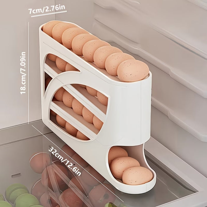 Portahuevos Ahorrador de Espacio con 4 Niveles de Gran Capacidad