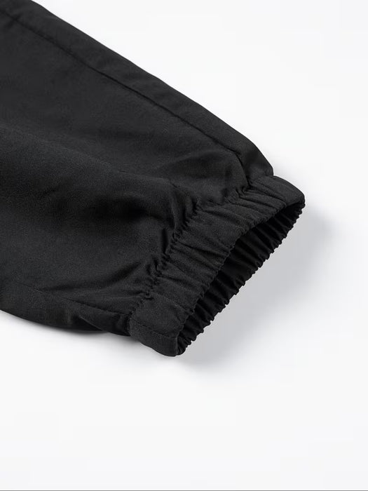 Pantalones cargo de tobillo para hombre con diseño estampado de doble bolsillo cargo