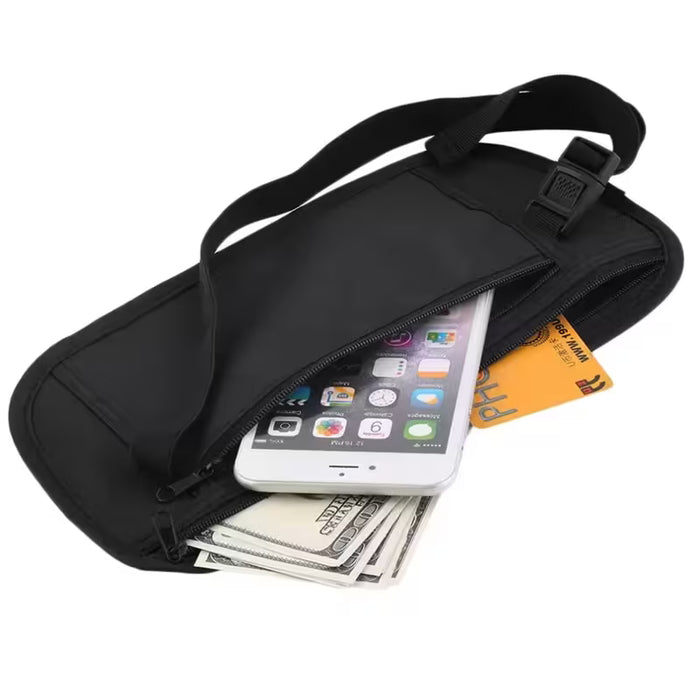Riñonera de Viaje Invisible para Pasaporte y Dinero