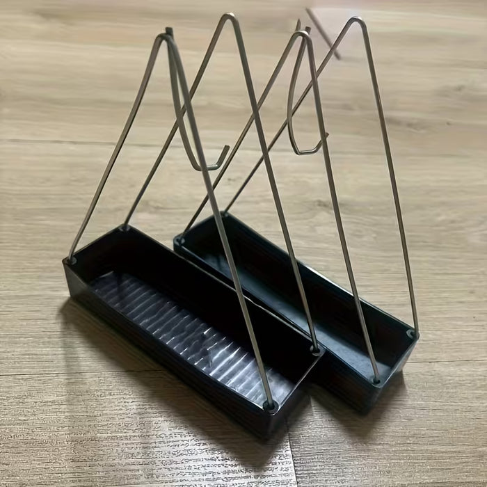 3 soportes para espirales antimosquitos hechos de hierro triangular y conectores de plástico