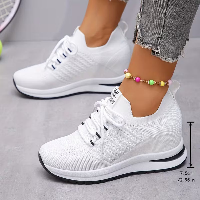 1 Par de Zapatos de Cuña Transpirables para Mujer, que Aumentan la Altura