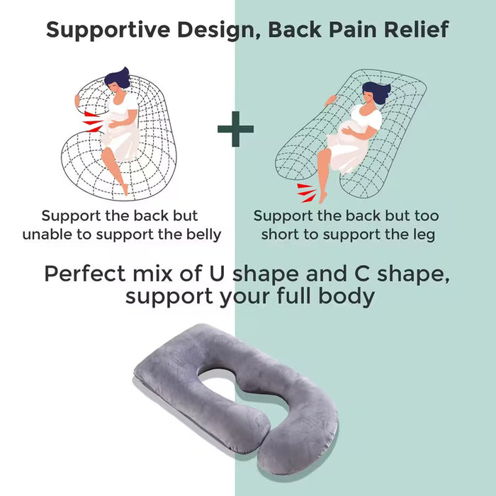 Almohada de Embarazo en Forma de J, Almohada de Embarazo Refrescante de Verano
