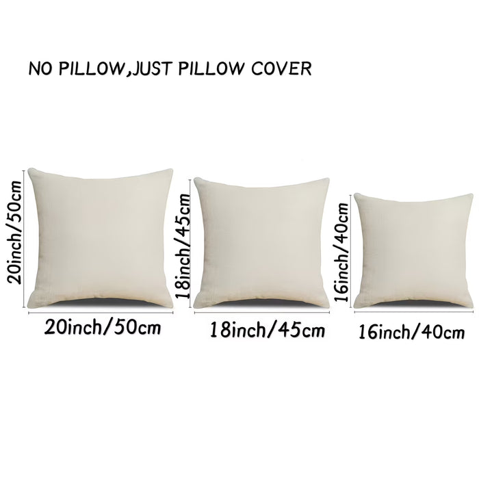 4 fundas de almohada de lino contemporáneas  con cremallera para navidad 18*18 pulgadas