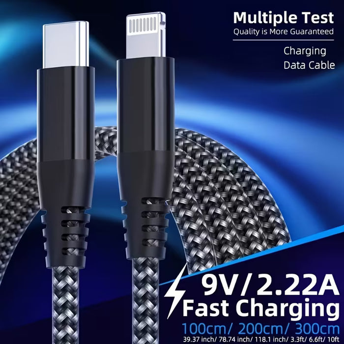 Cable USB C a Lightning, Trenzado de Nylon para Modelos de iPhone