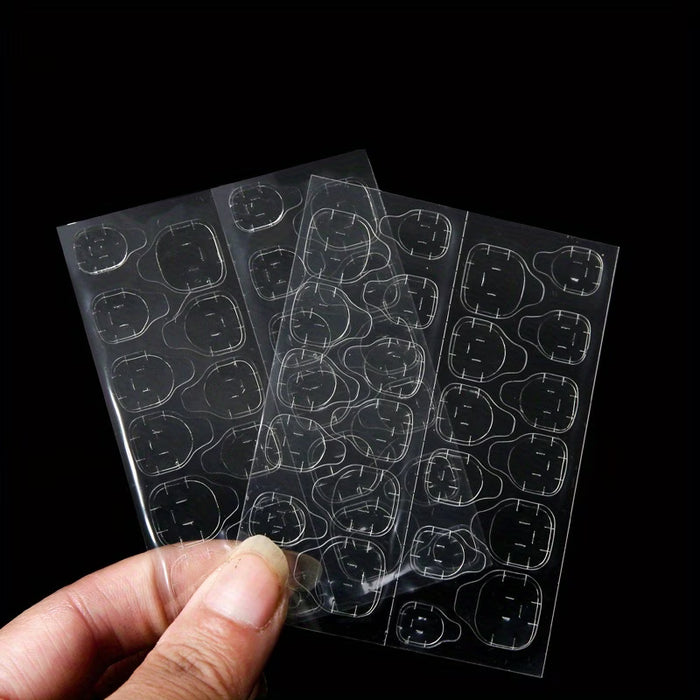 240 pzas Puntas de uñas postizas en gel, puntas postizas para uñas con cinta adhesiva doble cara