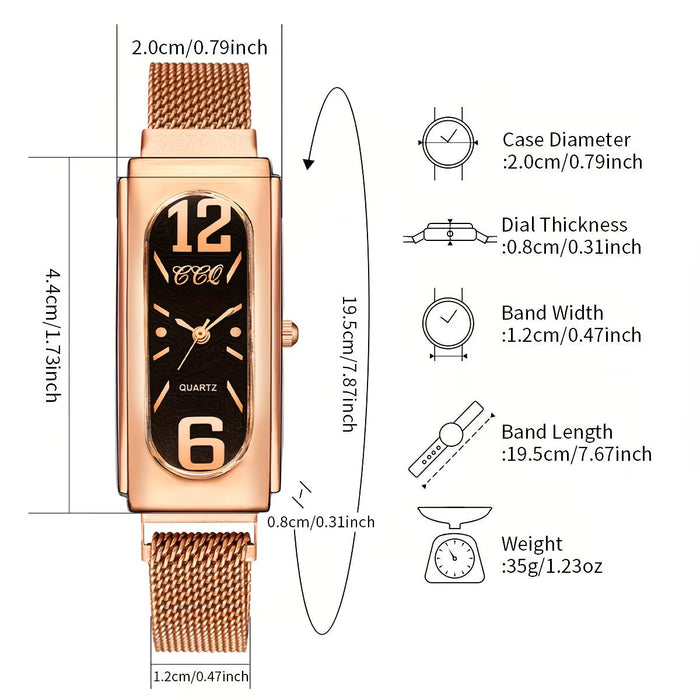Reloj de pulsera de cuarzo de moda moderno y exquisito