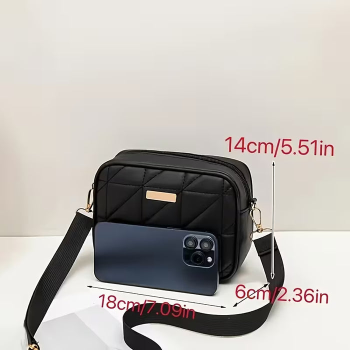 Bolsa de moda cuadrada, bolsa de teléfono móvil bordada en rombo