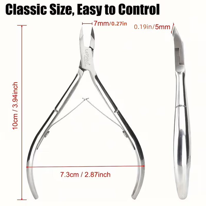 4 Paquetes Kit de Cortacutículas Mejorado con Cuchillas Afiladas y Cortaúñas de Punta Afilada