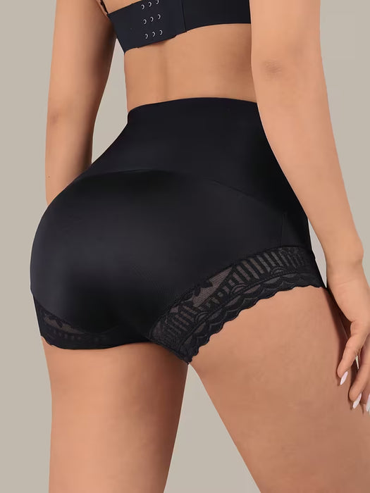 1 pieza de shorts sin costuras cruzados para mujer, control de abdomen