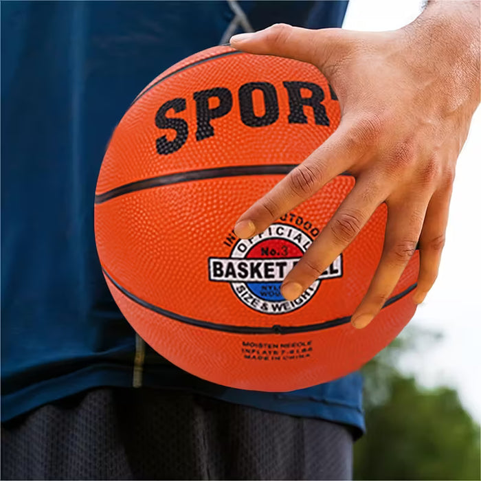 1 balón de baloncesto de goma duradera y de alta recuperación con textura