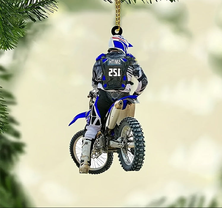 Adorno de motocross, decoración colgante 2D de acrílico