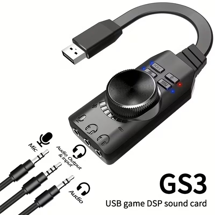 Amplificador de Altavoces de Juegos Externo con Control de Volumen
