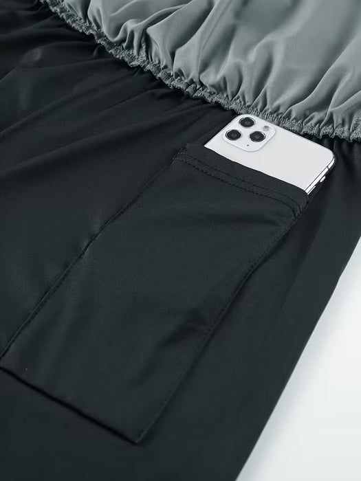 Conjunto de 3 shorts de verano 2 en 1 para hombre - Cintura elástica con cordón ajustable