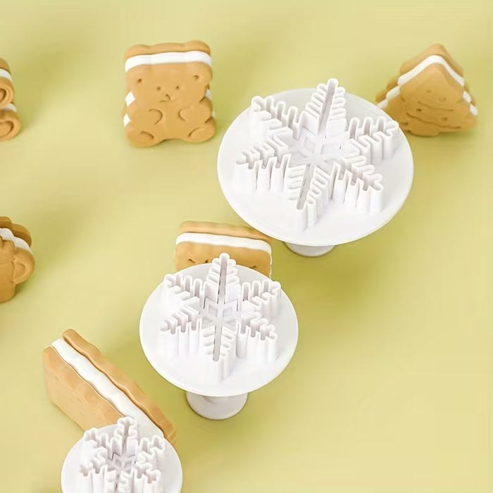 Cortador De Galletas Copo De Nieve Navideño - Herramienta De Repostería Para Decoración