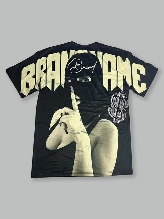 Camiseta de Hombre con Estampado - Manga Corta Casual Suave