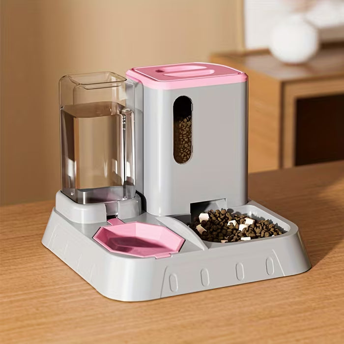 Dispensador de Comida y Agua de Doble Tazón, Alimentación y Bebida