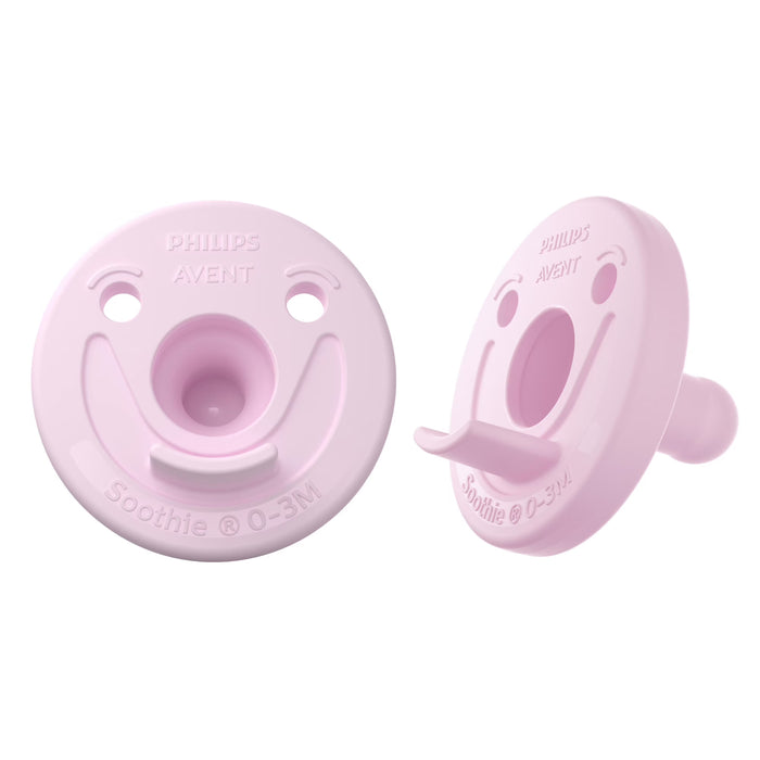 Philips Avent Soothie Chupete de silicona para bebés de 0 a 3 meses, paquete de 2