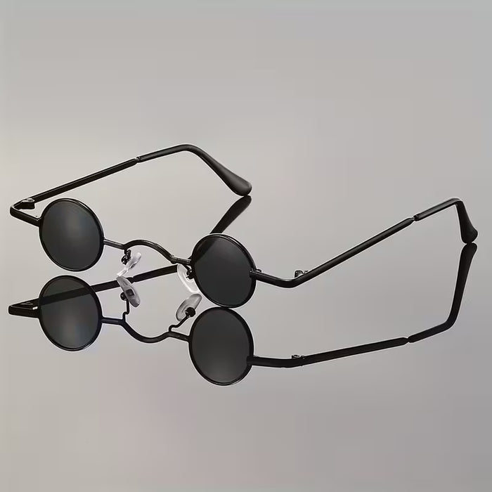 1 gafas mini estilo urbano con monturas redondas retro, modernas y llamativas
