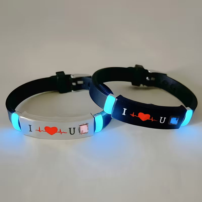 Juego de 2 pulseras "TE AMO" para parejas: una declaración de amor con estilo