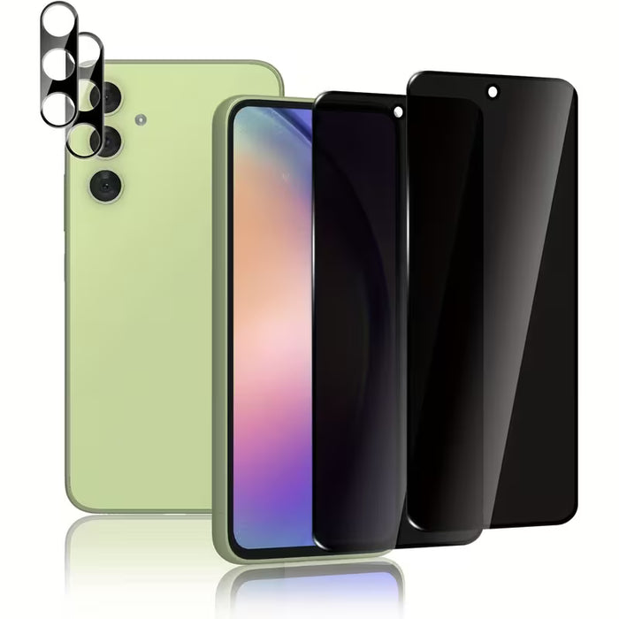Paquetes de 2+2 Protectores de Pantalla de Privacidad y Protector de Lente de Cámara para Galaxy A14 5G