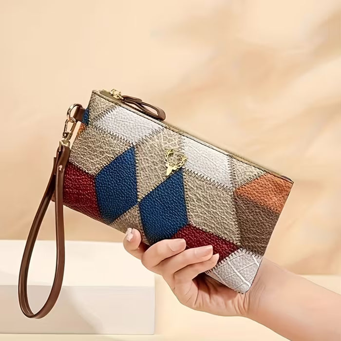 Bolso de mano para mujer estilo vintage con cremallera