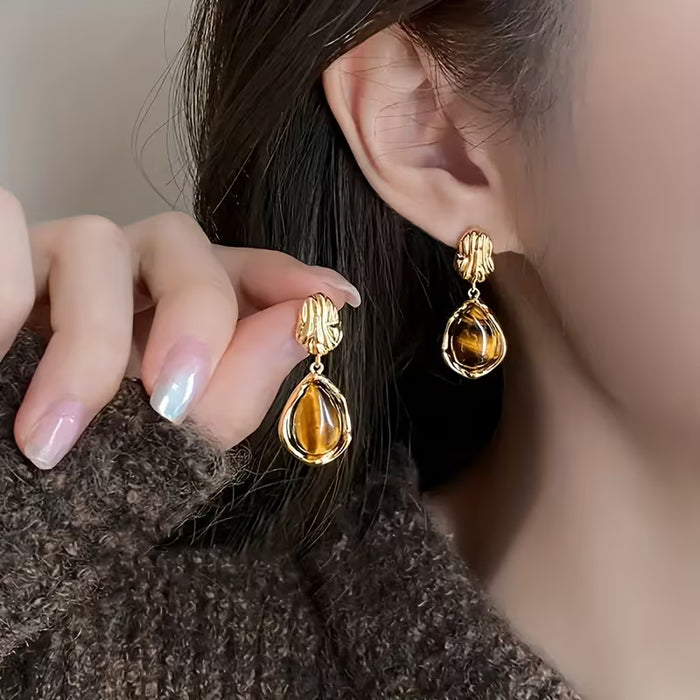 6 Piezas de Aretes Colgantes Ovalados Irregulares para Mujer
