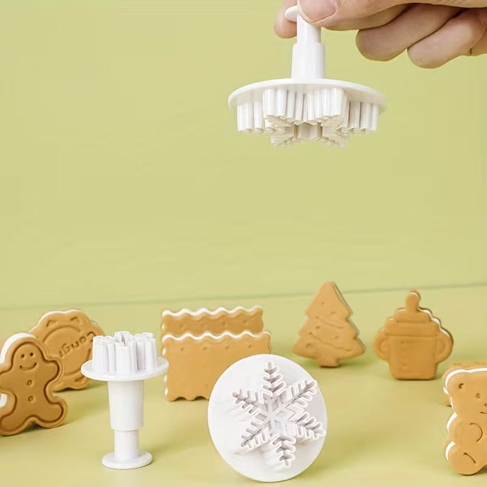 Cortador De Galletas Copo De Nieve Navideño - Herramienta De Repostería Para Decoración