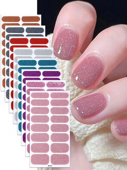 8 hojas de pegatinas de belleza para uñas, tiras de esmalte de uñas - Quierox - Tienda Online