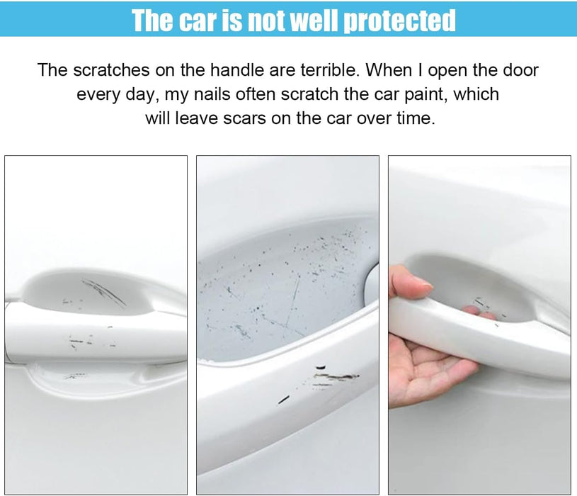 8 protectores contra arañazos para manijas de puerta de automóvil de fibra de carbono - Quierox - Tienda Online