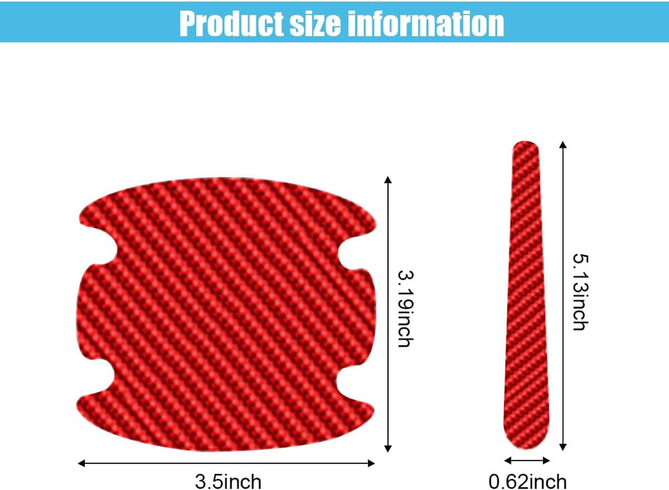 8 protectores contra arañazos para manijas de puerta de automóvil de fibra de carbono - Quierox - Tienda Online