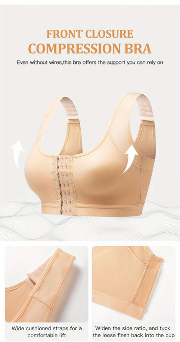 Juego de 3 sujetadores con diseño de botones frontales para mujeres, ideal para mastectomía