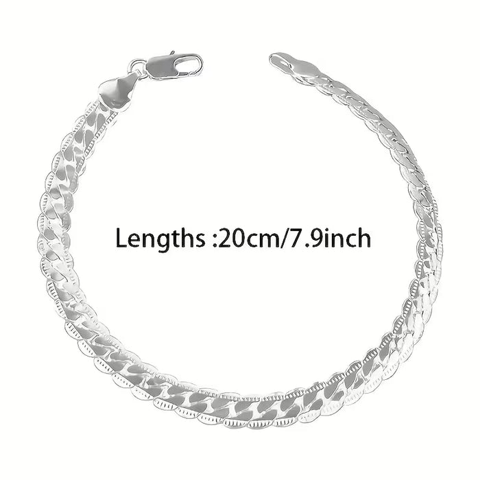 Pulsera de eslabones cubanos de 1 pieza, elegante y minimalista