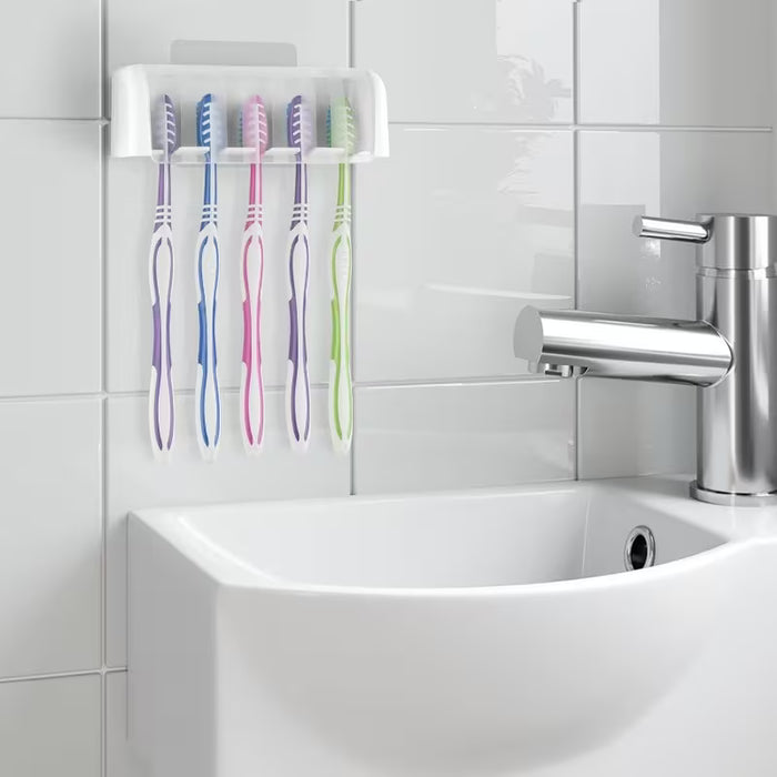 Porta Cepillos de Dientes Autoadhesivo Sin Taladro con Tapa