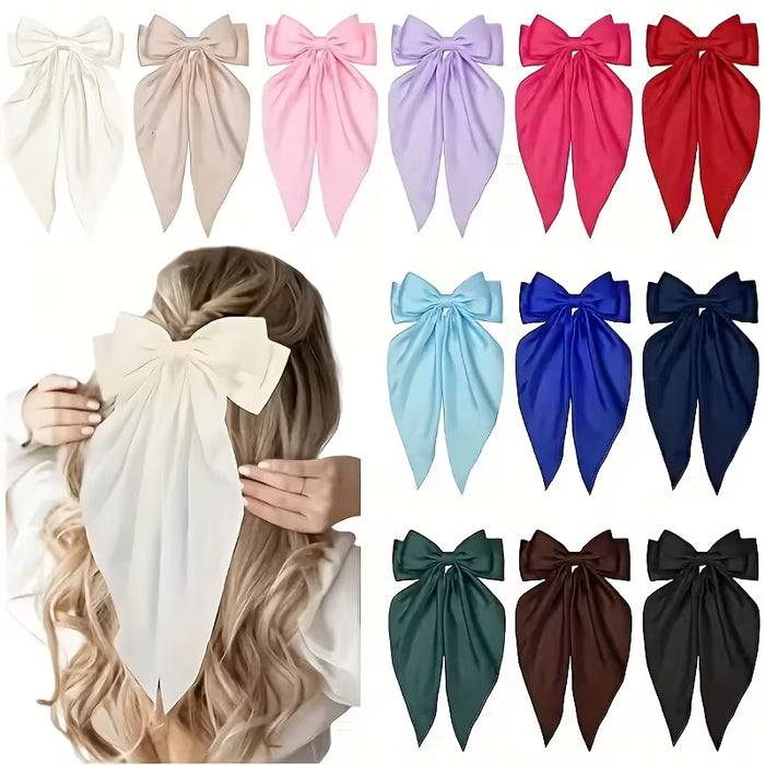 2 piezas de lazo de cinta para el pelo estilo limpio de color aleatorio