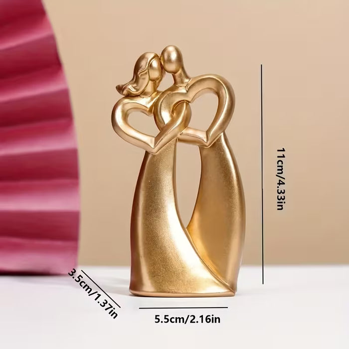 Figura Romántica de Pareja Corazón a Corazón