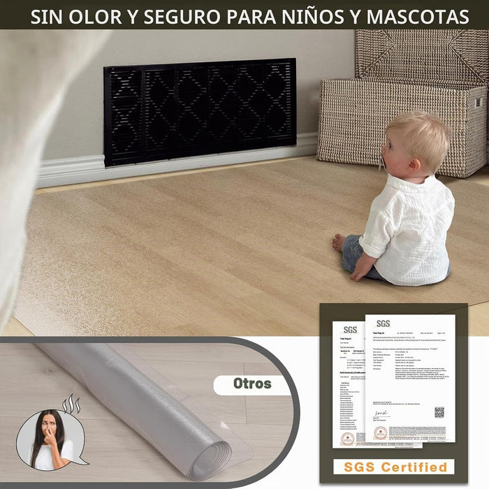 Tapete de plástico transparente para debajo de la mesa del comedor