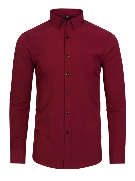 Camisa clásica de botones para hombre, ropa masculina para ocasiones de negocios