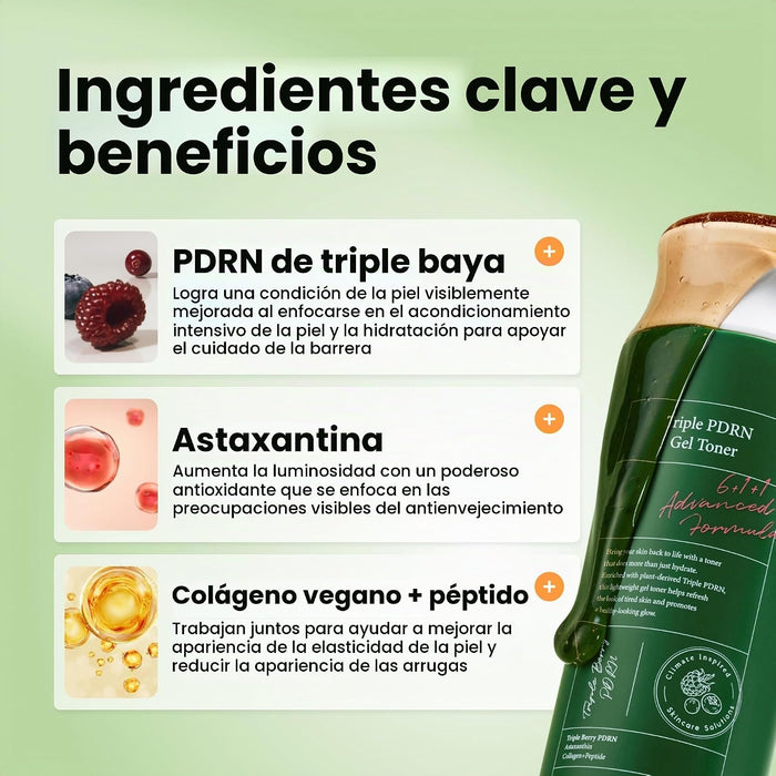 AXIS-Y Tóner de gel Triple PDRN – Tóner reparador calmante de barrera