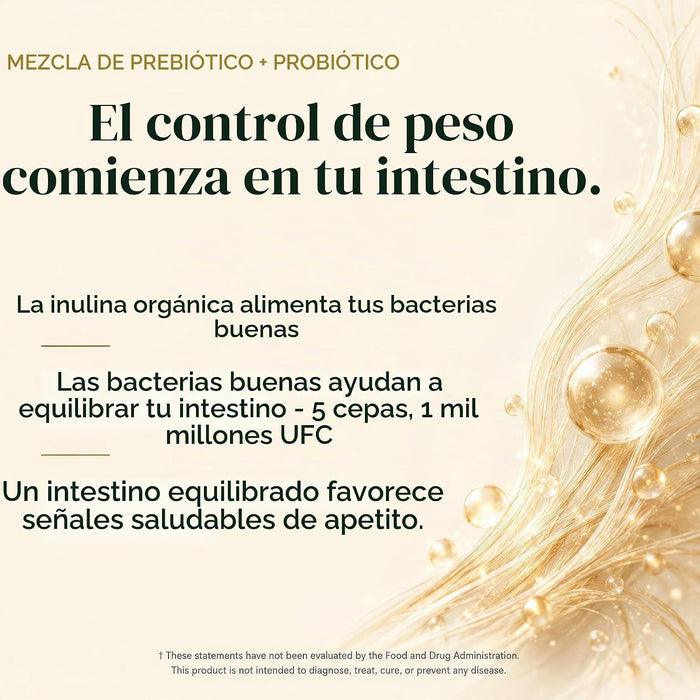 GLPLUS+ Suplemento GLP-1 para control de peso y supresor del apetito, 60ct