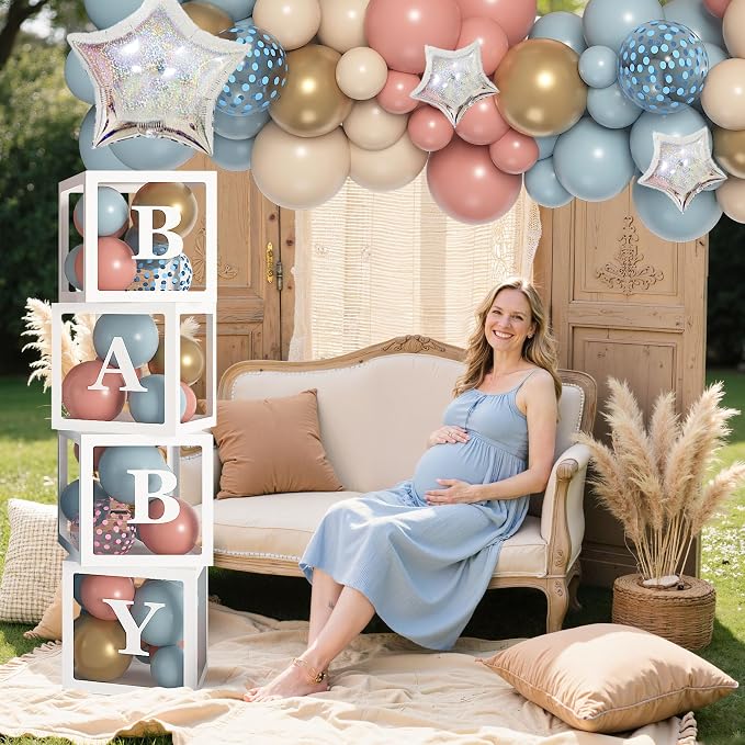 Amandir Kit de 164pcs de globos para revelación de género con letras decorativas