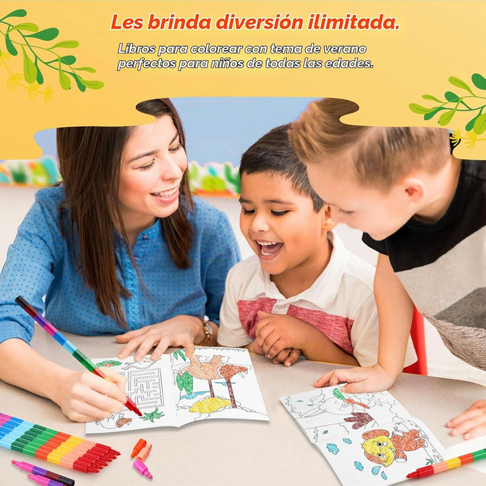 BenLouis 24 Mini Libros para Colorear Recuerdos de Fiesta a Granel para Niños de 4-8