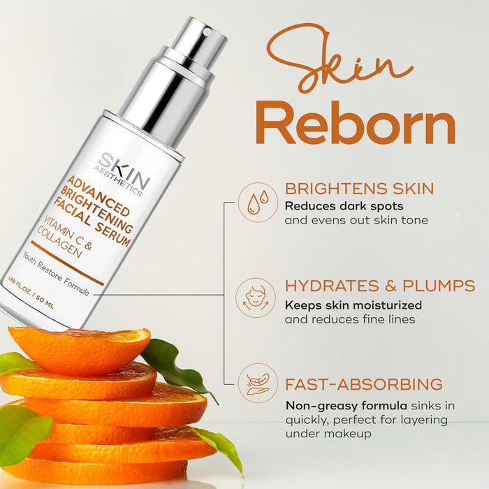 Skin Aesthetics Suero de vitamina C para la cara, probado por dermatólogos