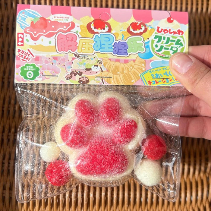 1 unidad de juguete antiestrés suave y pegajoso con forma de huella de gato.