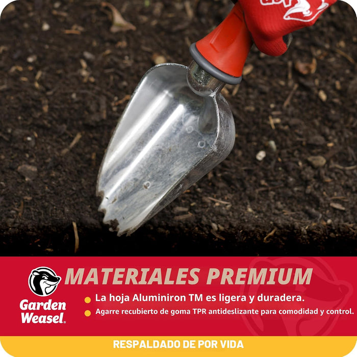 Pala de jardinería extragrande Garden Weasel para cavar la tierra y plantar.