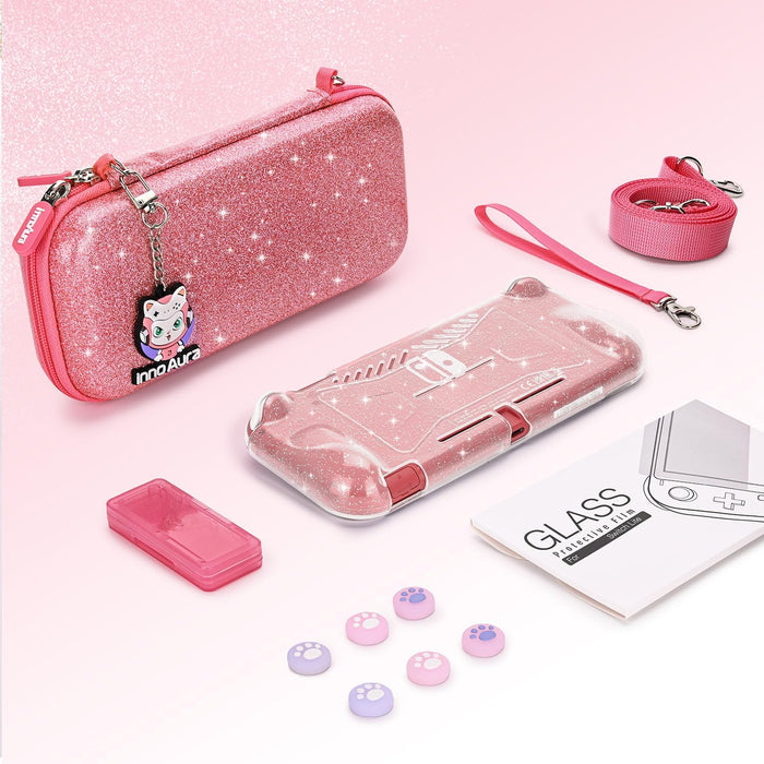 Funda innoAura para Switch Lite, juego de 15 accesorios en 1 con estuche de transporte