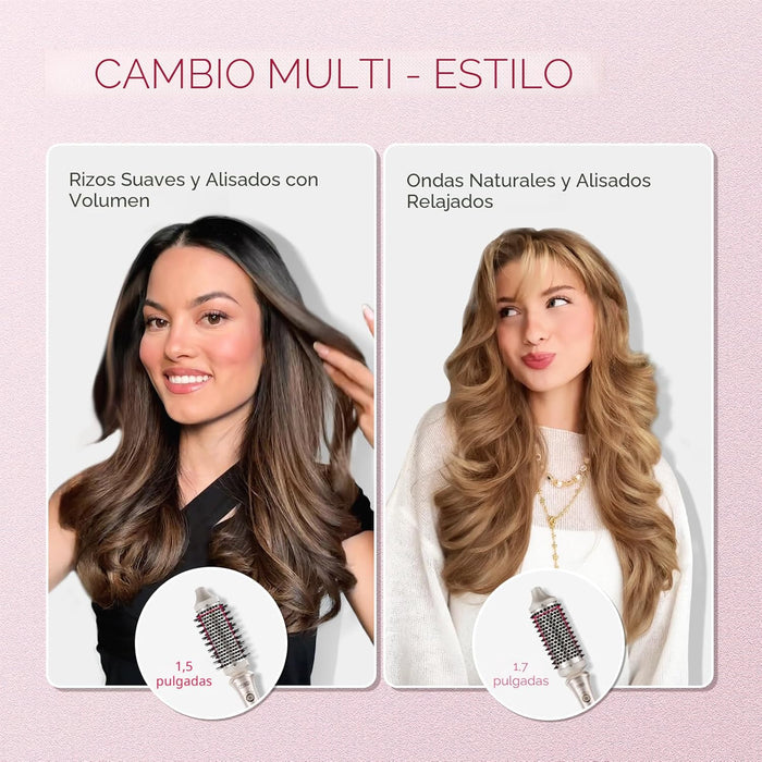 TYMO Cepillo Térmico Alisador y Rizador de Cabello 2 en 1 de 1.7 Pulgadas Voluminizador