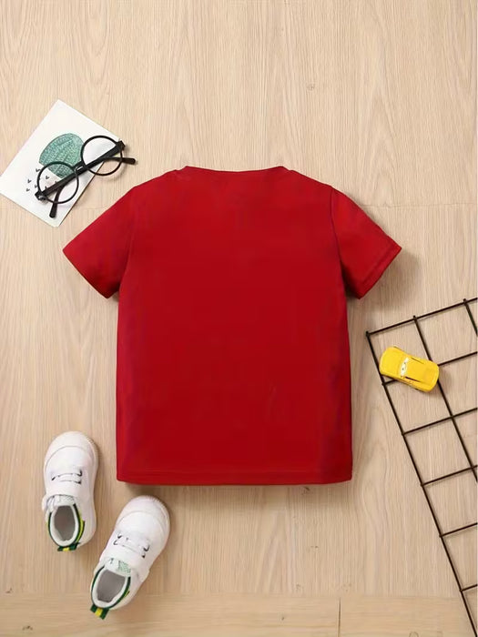 Camiseta de verano de manga corta para bebés niño con estampado de 'Esqueleto